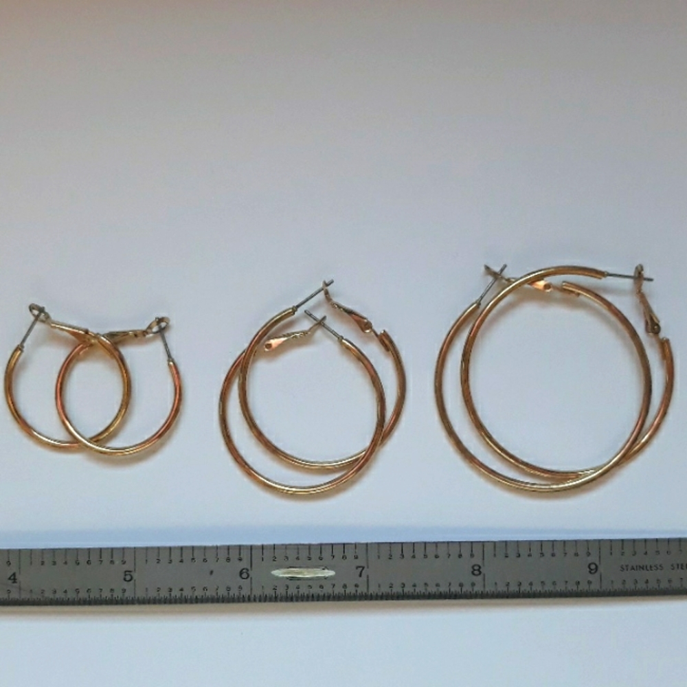 Earrings gold bundle